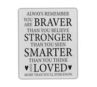 Premium Mouse Pad, Always Remember You are Braver Than You Believe Mousepads Spill-Resistant Keyboard Pad 25X30cm for Computer Laptop PC