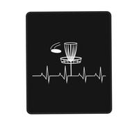 Premium Mouse Pad, Disc Golf Heartbeat Mouse Mat Non-Slip Desk Pad 25X30cm for PC Laptop Work