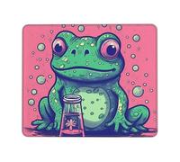 Premium Mouse Pad, Frog Staring At Bottle, Personalized Mouse Mat, Desk Pad, 25X30cm, Work, Game, Studying