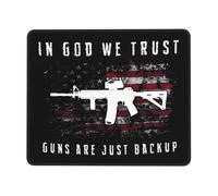 Premium Mouse Pad, In God Trust My G-uns Are Just Backup, Comfortable Mousepads, Desk Pad, 25X30cm, Office, Gamer, Studying