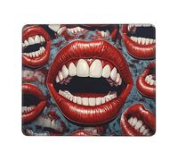 Premium Mouse Pad, Lip Screams, Comfortable Mouse Mat, Desk Pad, 25X30cm, Studying, Computer, PC