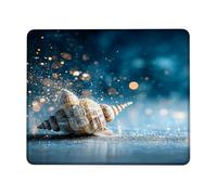 Premium Mouse Pad, Ocean Shell Blue Coastal Theme Mouse Mat Washable Desk Pad 25X30cm for Gamer Studying Office