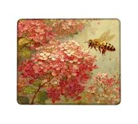 Premium Mouse Pad, Spring Flower Peach Blooming Flowers Gaming Mousepad Rubber Desk Mats 25X30cm for Computer Work Studying