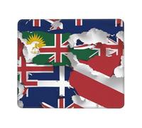 Premium Mouse Pad, Turks and Caicos Islands Flag Map03 Print Mousepads Rubber Desk Mats 25X30cm for Office Work Gamer