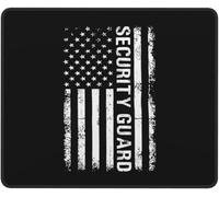 Premium Mouse Pad, Usa Flag Security Guard, Stitched Edges Mouse Mat, Desk Mats, 25X30cm, Game, PC, Typing