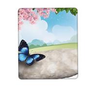 Premium Mousepads Zen Design Butterfly 25X30Cm, Mouse Pad Rubber Desk Mats For Laptop Typing Gamer
