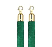Premium Multicolor Velvet Rope Barrier with Hooks, 1.2m/4ft, Ideal for Crowd Control at Events, Exhibits, and Red Carpet Setup - Various