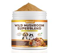 Premium Mushroom Powder for Dogs & Cats, Organic Mushrooms for Immune Boost, Gut & Heart Support, Brain Health - Fast Absorption, Natural Bacon Flavor 120g