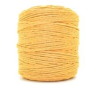 Premium Mustard Yellow Macrame Cord, 100 m / 328 ft of 5 mm Thick Natural Cotton Thread Yarn Macrame Rope for Wall Hangings, Plant Hangers, DIY Crafts, Home Decorations, Gift Wrapping (Reel)
