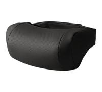 Premium Nappa Leather Car Headrest Pillow, Breathable Neck Support, Black | Perforated Nappa leather, resilient cotton filling and an adjustable strap for stable neck support on most car seats.