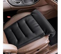 Premium Nappa Leather Car Seat Cushion Leg Extender, Slow Rebound Memory Foam Seat Pad for Long Drives, Ergonomic Thigh Support & Knee Relief, Breathable Automotive Interior Accessories (Black)