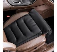Premium Nappa Leather Car Seat Cushion Leg Extender, Slow Rebound Memory Foam Seat Pad for Long Drives, Ergonomic Thigh Support & Knee Relief, Breathable Automotive Interior Accessories (Black)