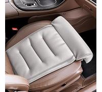 Premium Nappa Leather Car Seat Cushion Leg Extender, Slow Rebound Memory Foam Seat Pad for Long Drives, Ergonomic Thigh Support & Knee Relief, Breathable Automotive Interior Accessories (White)