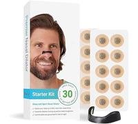Premium Nasal Dilator Starter Kit, 30-Day Supply, Sleep and Sport Anti-Snoring Device, Black