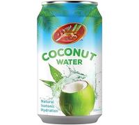 Premium Natural Coconut Water Drink - 12 x 320ml Cans Multipack | 100% Pure Hydrating Beverage | No Added Sugar | Electrolyte Rich | Vegan & Halal | Refreshing Bulk Pack for Home, Gym & Office