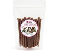 Premium Natural Dog Sticks 20 Pack - 100% Meat (20 Pack, Beef)