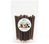 Premium Natural Dog Sticks 20 Pack - 100% Meat (20 Pack, Venison)