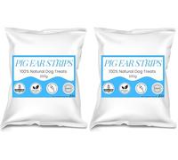 Premium Natural Dog Treat (200g, Pig Ear Strips) (Pack of 2)