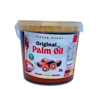 Premium Nigerian Red Palm Oil - 100% Pure & Unrefined | Natural Cooking Oil for African & Caribbean Cuisine | Rich in Vitamins A & E | Cold Pressed | 2L Bottle (Medium)