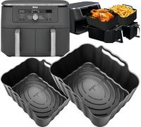 Premium Ninja 9.5L DZ400UK Silicone Liners | 2.5mm Thick, Convex Base, Non-Stick & Dishwasher Safe | 2PCS Reusable 9.5L Ninja DZ400UK Accessories | DZ400 Silicone Liners | by iStock Ltd