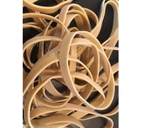Premium No.65 Rubber Bands - 100mm x 6mm - Natural, Blue, Black, Green - 454g (Colour: Green)