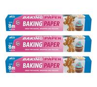 Premium Non-Stick Baking Paper Parchment Paper for Baking | Greaseproof Paper for Baking, Wrapping and Freezing 3 X 8m Rolls