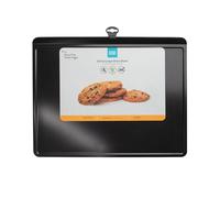 Premium Non-Stick Medium Oven Tray - Medium Heavy Gauge Steel, 20-Year Guarantee, Ideal for Everyday Cooking & Baking, Black 35cm x 46cm