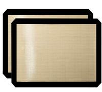 Premium Non Stick Silicone Baking Mats Quarter Sheet Toaster Oven Liner Small,Set Of 2 Mats (Size 8.5" - 11.5")
