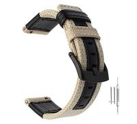 Premium Nylon Genuine Leather Watch Band Quick Release Replacement Wrist Band with Metal Buckle Sports Military Retro Men Watchbands 22mm