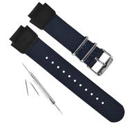 Premium Nylon Strap Compatible with Casio SGW-500 / SGW-300 / SGW-400H / AE-1000W / AE-1100 / AE-1200 / W-735H / W-S210 / W-800H / W-216/210/200 / AQ-S810W / AEQ-110 / F-108 / MRW-200H, 18mm