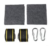 Premium Nylon Swing Straps for Outdoor Chairs Full Set with Metal Buckles and Tree Pads for Easy Attachment (Yellow edges)