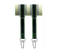 Premium Nylon Swing Straps for Outdoor Chairs Full Set with Metal Buckles and Tree Pads for Easy Attachment (Green edges)