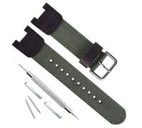 Premium Nylon Watch Strap for Casio SGW-100 SGW-200 PAS-400B GW-3000B GW-3500B Twin Sensor Men's Sport Watch - Replacement Leather Watch Band Pathfinder PRS-400B-2V PAS410B-5V Men's Watchband
