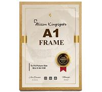 Premium Oak A1 Frame Modern Picture Frame Flat Style A1-59.4cm x 84.1cm- Oak Photo Frame With Clear Perspex Safety Glass - Use In A1 Poster Frame (A1 Frame, Oak)