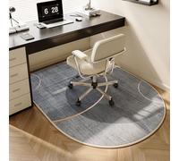 Premium Office Chair Mat for Carpet & Hardwood Floors, Non-Slip Gaming Desk Protector, Multi-Purpose Semicircle Mat (100x120cm) for Wooden Flooring