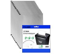 Premium Oil Paper for Shredders - Sharpens and Lubricates at The Same Time, for a Particularly Long Service Life, High-Quality Lubricant Sheets, Suitable for All Shredders, Pack of 12