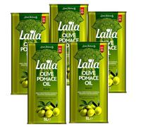 Premium Olive-Pomace Oil Blend 5L Family Pack - High Heat Frying, Baking & Roasting Oil - Naturally Contains Omega-3 & Vitamin E - Neutral Taste Bulk Cooking Oil - 1, 2 & 5 Packs (5x5L, Laila)