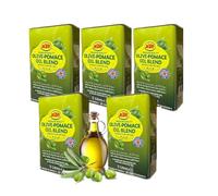 Premium Olive-Pomace Oil Blend 5L Family Pack - High Heat Frying, Baking & Roasting Oil - Naturally Contains Omega-3 & Vitamin E - Neutral Taste Bulk Cooking Oil - 1, 2 & 5 Packs (5x5L, KTC)