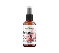 Premium Organic Moroccan Rose Water - 4oz Glass Bottle - Imported From Morocco - 100% Pure (Food Grade) Perfect for Reviving Hydrating and Rejuv