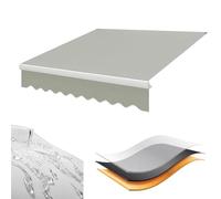 Premium Outdoor Canopy Replacement, Waterproof 280g Polyester Roll-Up ning Fabric, Custom Sizes 2/3/4/5m, Available in Black, Gray, Blue, Brown - Ideal for Patios & Terraces
