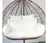 Premium Outdoor Egg Chair Cushion Replacement Thick Washable Rattan Hammock Cushion for 2-Person Hanging Swing Round Patio Chair Cushions Comfortable &