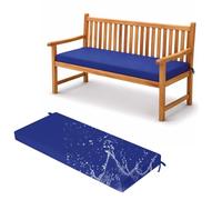 Premium Outdoor Garden Bench Cushion 5 cm Thick, Waterproof Polyester, Non-Slip, Removable & Machine Washable High-Density Foam Seat Pad for Patio, Balcony,dark blue,110x50x5cm