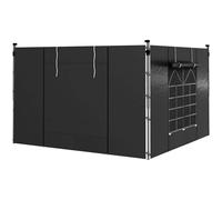 Premium Outdoor Gazebo Side Panels, 2 Pack, Black - Fits 3x3m or 3x6m Gazebos