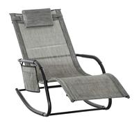 Premium Outdoor Rocking Chair with Breathable Mesh Seat, Recliner, & Removable H