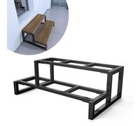 Premium Outdoor Stairs Framework, 2 Steps, Freestanding Galvanised Steel Steps Stringers, Width 120cm, Height 34 cm