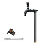 Premium Outdoor Vertical Water Column - Antifreeze Brass Garden Faucet for Efficient Irrigation and Washing - Durable 40cm/16in Black Design