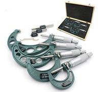 Premium Outside Micrometer Set 0-100mm/0.01mm Precision Machinist Tool w/Carbide Tips