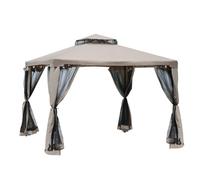 Premium Outsunny 2-tier Gazebo - 295L x 295W x 263Hcm - Taupe