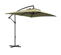 Premium Outsunny 3m Cantilever Parasol - Cross Base, Crank Handle, 6 Ribs, Beige