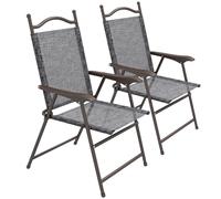 Premium Outsunny Folding Chairs - Portable, Armrests, Mesh Fabric Seat - Ideal f
